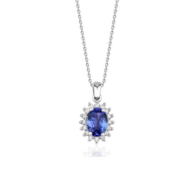 0,79 Karat tanzanite Anturaj Kolye - 1